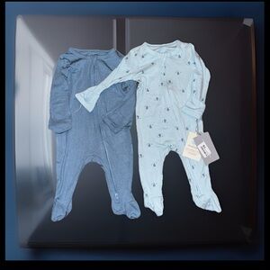 Cloud Island Baby So Very Soft Modal Blend Sleep 'N Play Footed Pajamas 2pk 0-3